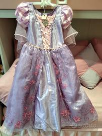 Vestito carnevale bambina Rapunzel 7/8 anni