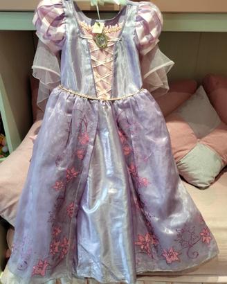 Vestito carnevale bambina Rapunzel 7/8 anni