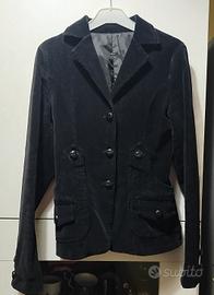 Giacca di velluto a costine nera