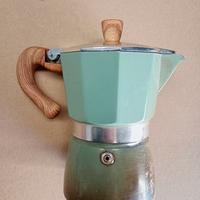 Moka Exclusive 3 Tazze - Verde Pastello / Legno