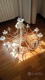 Lampadario 12 luci con cristalli 