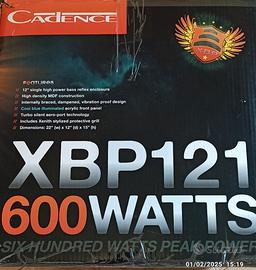 Subwoofer Cadence XBP 121 + amplificatore 