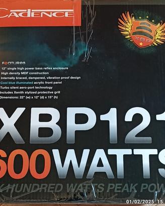 Subwoofer Cadence XBP 121 + amplificatore 