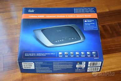 Modem Router CISCO Linksys X3000 Wireless-N ADSL2+