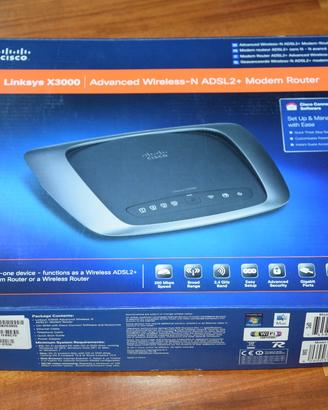 Modem Router CISCO Linksys X3000 Wireless-N ADSL2+