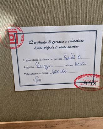 Coppia quadri  cornice in legno dorata paesaggio