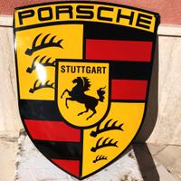 Insegna tabella smaltata PORSCHE 45x36 cm