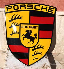 Insegna tabella smaltata PORSCHE 45x36 cm