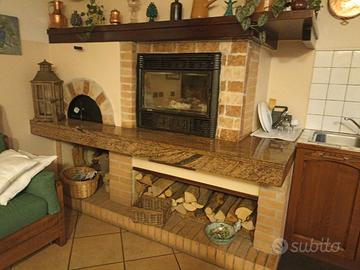 opera in muratura Camino chiuso e forno .