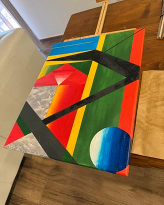 Quadro dipinto a mano moderno pezzo unico 50x40 cm