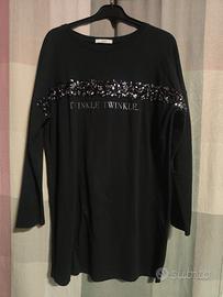 Completo maxi maglia, leggins, gilet