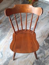 Sedie stile Vecchio West in legno massello