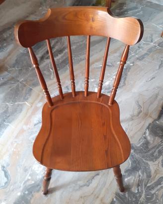 Sedie stile Vecchio West in legno massello