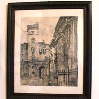 Quadro Incisione Dante Ricci fine 800