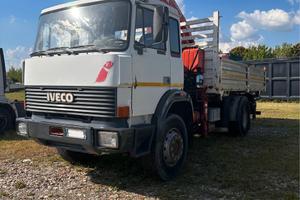 Iveco 175-24 Ribaltabile Trilaterale Con Gru
