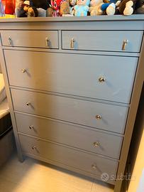 Cassettiera 6 cassetti grigia Ikea Hemnes