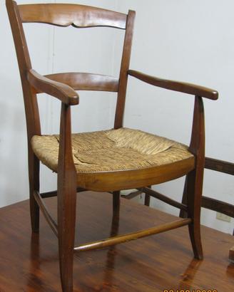 Poltrona in legno arte contadina