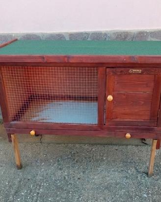 Gabbia/conigliera in legno PawHut