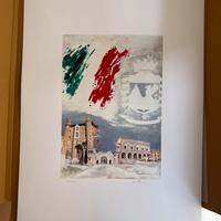 Lito serigrafia materica