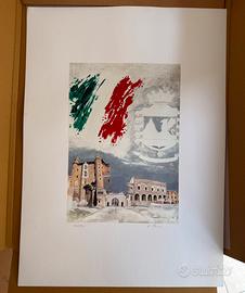 Lito serigrafia materica