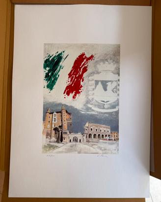 Lito serigrafia materica