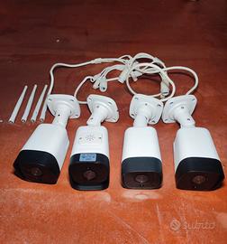4 Telecamere Videosorveglianza IP WiFi RJ45 Tuya