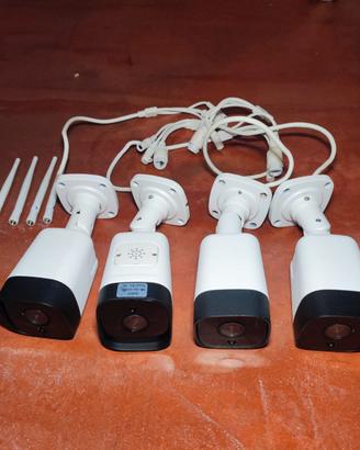4 Telecamere Videosorveglianza IP WiFi RJ45 Tuya