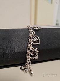 Bracciale Charm Cuori firmato Raspini Agento 925