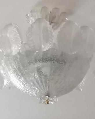 Set 3 Plafoniere Murano Vetro Artistico Lavorato a