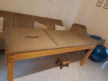 Lettino per massaggi + tavolini con ruote