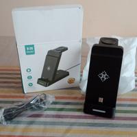 Caricabatterie wireless stazione car rapida 3in 1