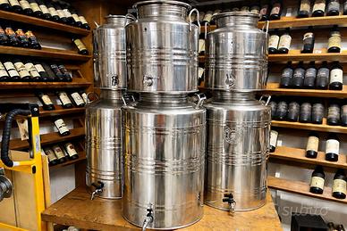 Fusti olio acciao inox 18/10 Belvivere 50L e 20L