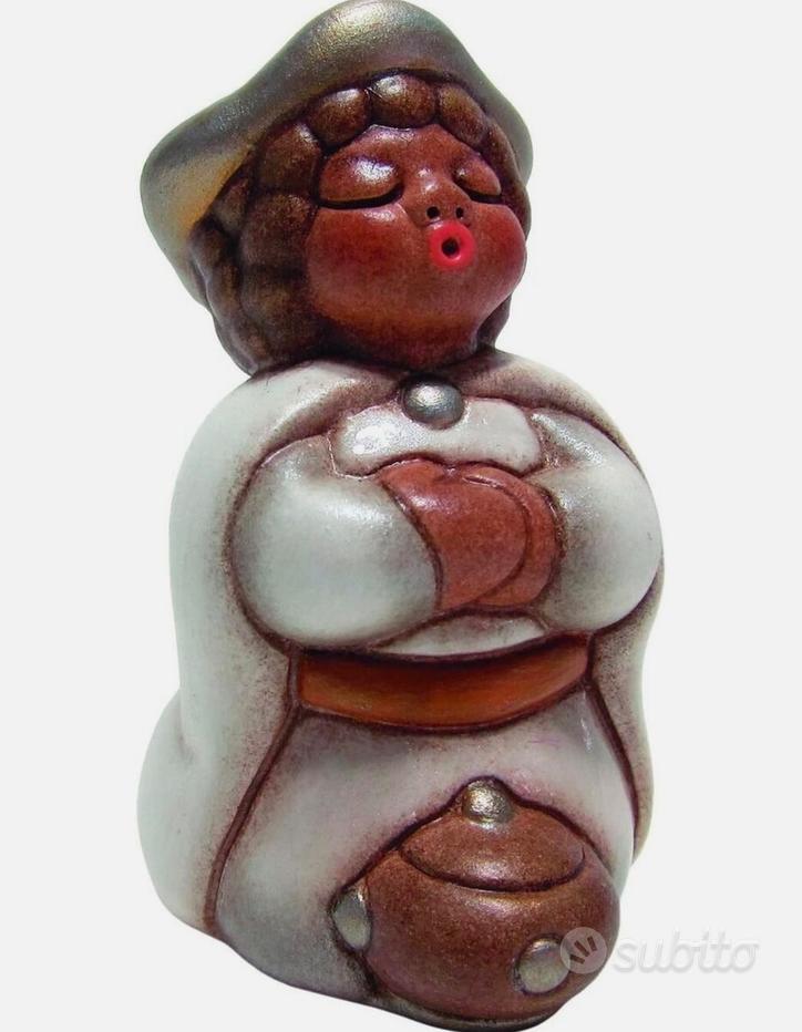 Statuina Presepe THUN - Uomo Con Carriola In Ceramica | Decorazione Natalizia Classica 6x4x8cm - Foto 8