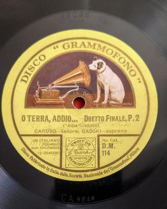 78 Giri Originale Grammofono Caruso Gadski Aida Ve