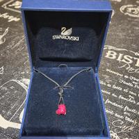 Collana Swarovski con cuore in cristalli rossi
