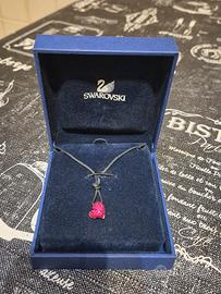 Collana Swarovski con cuore in cristalli rossi