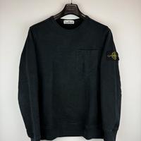 Felpa nera con taschino sul petto Stone Island