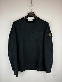 Felpa nera con taschino sul petto Stone Island