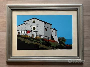 Litografia numerata e firmata Enotrio Pugliese