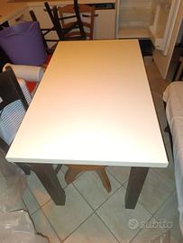 Tavolo da cucina moderno Bianco e Wengé