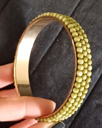 Bracciale color oro e verde