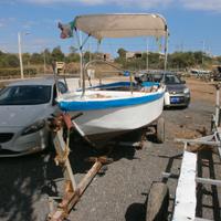 Barca di Mt, 4,20 con motore fuoribordo Mercury 5c