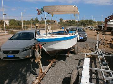 Barca di Mt, 4,20 con motore fuoribordo Mercury 5c