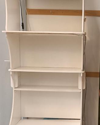 Scaffale bianco in legno