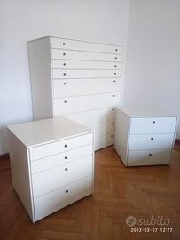 Como e comodini Molteni 1080 laccato opaco bianco