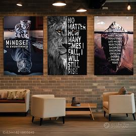 3 QUADRI Stampe Tele CANVAS Poster Moderni 60x90cm