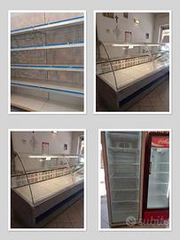 scaffali, frigo alimentare per chiusura attività