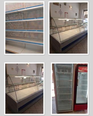 scaffali, frigo alimentare per chiusura attività