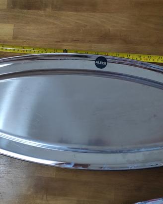 Vassoio Alessi acciaio 70 cm