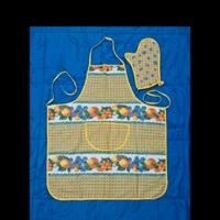 Grembiule + Guanto da Forno 100% Cotone 